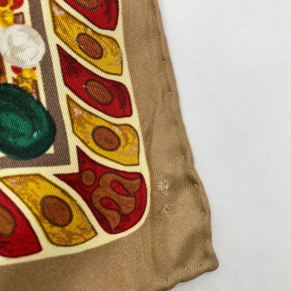 Chanel Silk Scarf Autumnal Birds CC Ornate Classic Mosaic - Picture 11 of 11